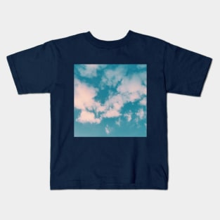 Magic blue sky with white clouds Kids T-Shirt